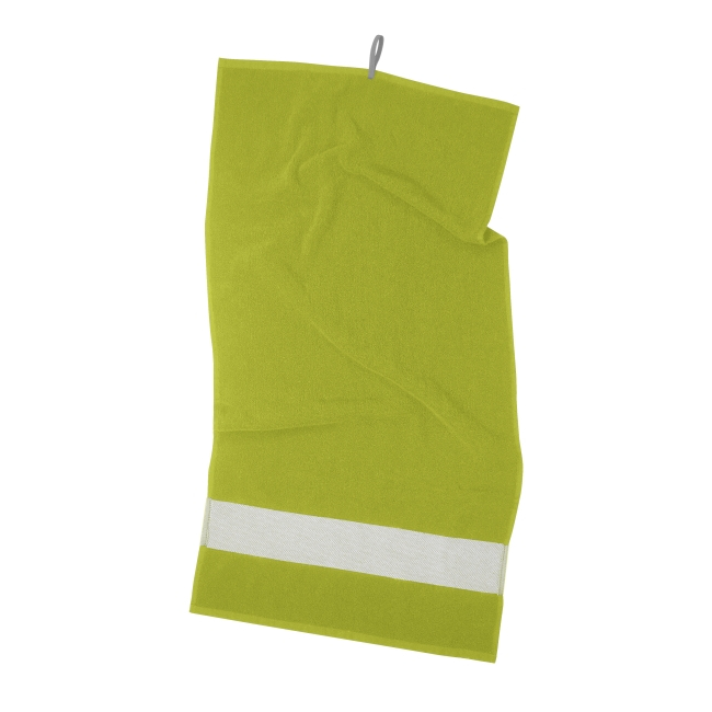 Serviette de sport promotionnelle coton recyclé SEASPORT Vert 